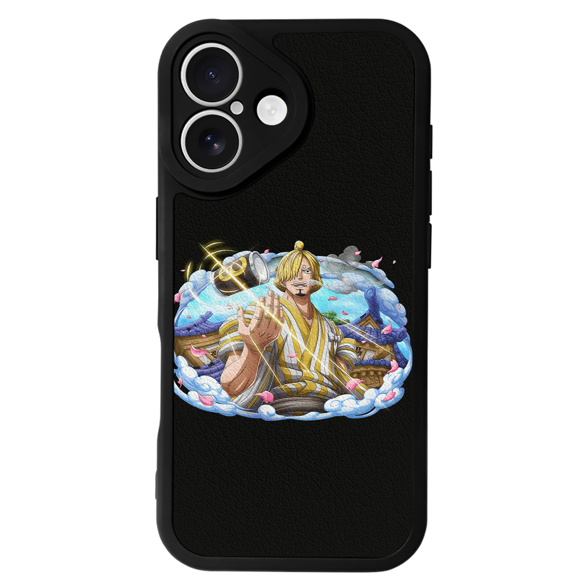 （画像用） ワンピース サンジ ONE PIECE Sanji 【iPhone 16シリーズ対応】シリコンスマホケース（レザー調） 材質：シリコン